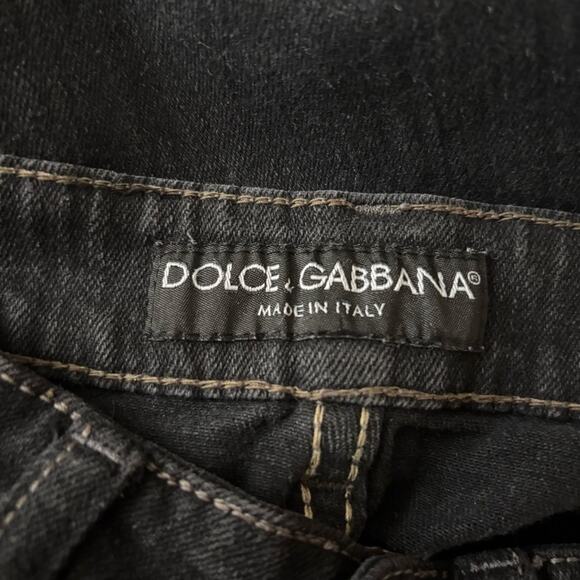 Dolce & Gabbana Women’s Faded Black Low Rise Jeans Women’s Size 26x28 - Picture 9 of 12